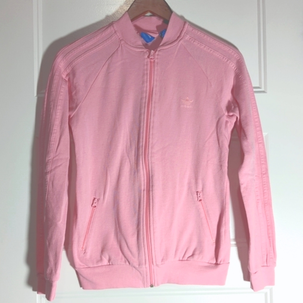 Adidas Pink Bomber Zip Up Jacket